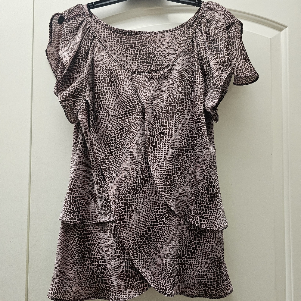 Elegant Multi Toned Plum Purple Women's Top